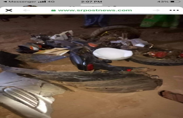 ហេតុការណ៍គ្រោះថ្នាក់ចរាចរគួរឲ្យរន្ធត់ស្លាប់ភ្លាមៗនៅនិងកន្លែងរវាងម៉ូតូនិងរថយន្តបុកគ្នា.....